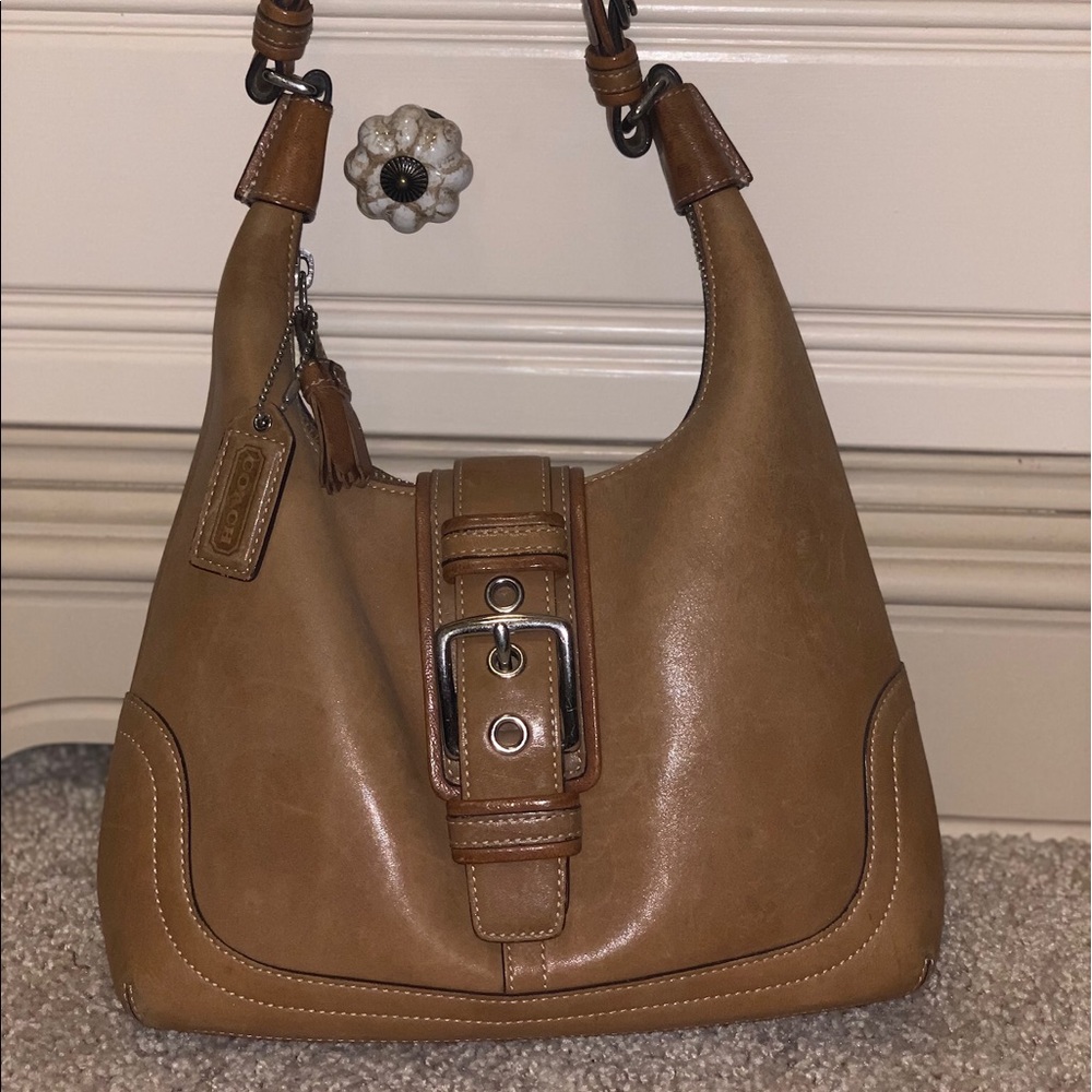 Brown Leather Coach Handbag